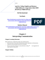 Solution Manual For College English and Business Communication 10th Edition by Camp Satterwhite ISBN 0073397121 9780073397122