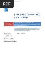 Standard Operating Procedures Assessment of Accounting Qualifications