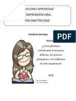 Comprensión Oral Psicomotricidad