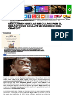 Desarrollador de Gollum Escribió Disculpas Con ChatGPT