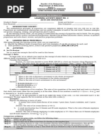 LAS 3 Business Math Ratio and Proportion