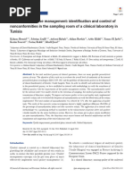 Preanalytical Phase Management: Identification and Control of Nonconformities in The Sampling Room of A Clinical Laboratory in Tunisia