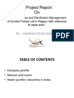 Sales and Distribution Channel Management of Eureka Forbrs