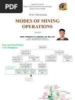 GE 121 Lecture 2 Modes of Mining Operations