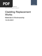 Cladding Replacement Works: Materials & Workmanship 14-03-2021