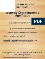 ARTICULO CIENTÍFICO IMRyD Componentes y Significado