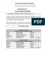 Real Federación Española de Esgrima: CIRCULAR 02-23