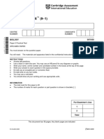 Specimen 2023 (9-1) QP - Paper 5 CIE Biology IGCSE