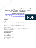 Test Bank For Cengage Advantage Books Fundamentals of Business Law Excerpted Cases 3rd Edition by Miller ISBN 1133187803 9781133187806