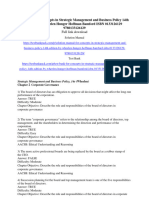 Test Bank For Concepts in Strategic Management and Business Policy 14th Edition by Wheelen Hunger Hoffman Bamford ISBN 0133126129 9780133126129