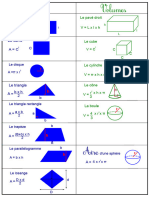 Formules Aires Volumes