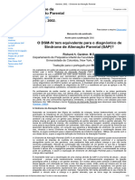 Gardner, 2002. - Síndrome Da Alienação Parental