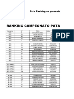 Ranking To Patagonico 2011