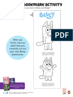 Bluey Bookmark Activities