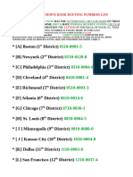 FRB Routing Numbers List Re-Edited