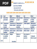 Orarul - Clasei - A II A