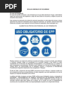 Reglas Generales de Seguridad