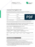 Placement Test 2023-2024