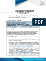 Guia de Actividades y Rúbrica de Evaluación - Unidad 2 - Fase 3 - Planificación y Gestión Del Proyecto