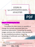 7 Steps in Quantitative Data Analysis