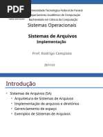 Aula - 9.2-Sistemas de Arquivos - Implementacao