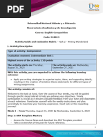 Activity Guide and Evaluation Rubric - Unit 1 - Task 2 - Writing Wonderland