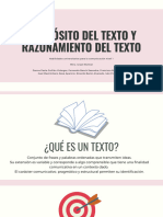 Propósito Del Texto y Razonamiento Del Texto