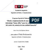 Diseño e Implementación de Una Solución de Teletrabajo "Home Office" para Los Colaboradores Del Centro de Contacto de Una Entidad Bancaria