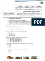 Evaluación 5° Básico (OA1)