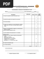 Performance Checklist For Benedicts Test