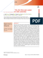 Contamination of TiO2 Thin Films Spin Coated On Borosilicate and Rutile Substrates