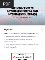 Lp1-Introduction To Information Media and Information Literacy