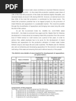 The District Wise Details of Area Targeted For Development of Aquaculture Are Given Below