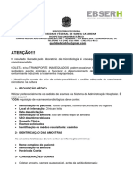 Manual de Coleta para Exames Microbiológicos