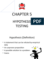 Chapter 5 Hypothesis Testing