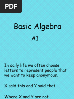 A1 - Basic Algebra