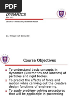 Lecture 1 - Introduction and Rectilinear Motion