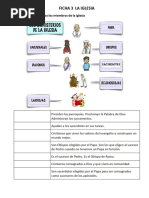 Ficha 3 La Iglesia: Escribe en Los Recuadros Los Miembros de La Iglesia