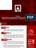 Ficha Técnica NFPA 850 Prácticas Recomendadas para Protección Contra Incendios para Plantas de Generación Eléctrica y Estaciones Transformadoras