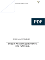 Banco de Preguntas de Historia Del Peru Universal