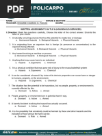 2nd Assessment HOUSEHOLD