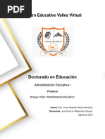 Ensayo. Administración Educativa I