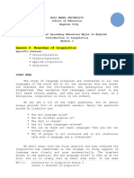 Module 3 - Lesson 2 - Branches of Linguistics