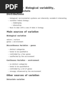 Lecture 2A - Biological Variability, Descriptive Stats