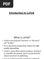 Introduction To LaTeX - Dumitrescu