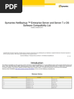 Symantec Netbackup ™ Enterprise Server and Server 7.X Os Software Compatibility List