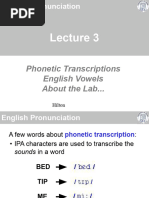 13-10 Phonetic Transcription, English Vowels-Uni of Savoie