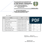 Daftar Hadir Panitia PTS Kelas Ix