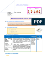 SESION de APRENDIZAJE ARTE Entonamos Una Canción Sobre Los Derechos Del Niño