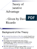 David Ricardo's Theory of Comparative Advantage